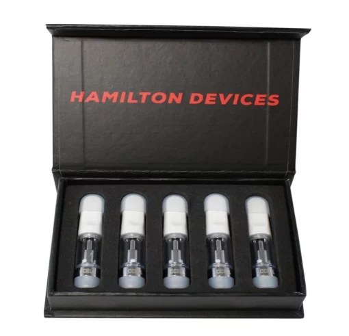 five pack ccell ceramic half mil cartridges hamilton devices